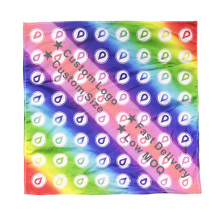 No Minimum Organic Custom Logo Printing Dustproof 100% Cotton Bandana Graphic Customization Custom Printing logo Square Bandana